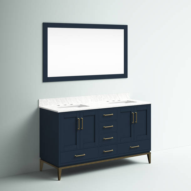 Mercury Row® Bruder 35.25'' Single Bathroom Vanity with Stone Top with